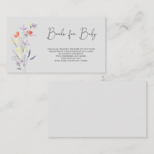 Wildflowers boho books for baby ticket enclosure card