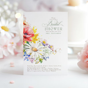 Wildflowers Boho Bridal Shower Invitation