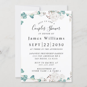 Wildflowers, Boho Floral Bridal Shower Invitation