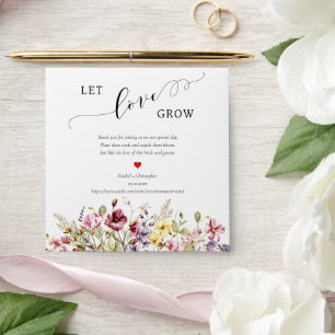 Wildflowers Boho Poppies Let Love Grow Seed Packet Envelope