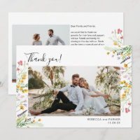 Wildflowers boho Wedding Thank you photo