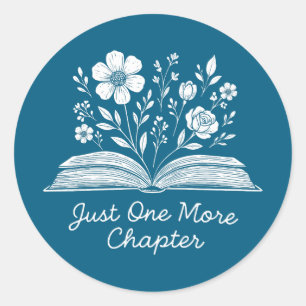Wildflowers Book Classic Round Sticker