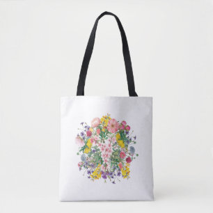 Wildflowers Botanical Colourful Bloom Tote Bag