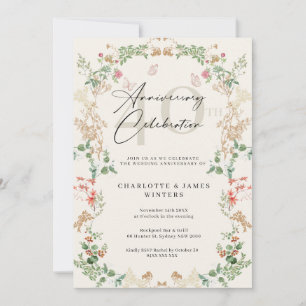 Wildflowers botanical garden 40th anniversary invitation