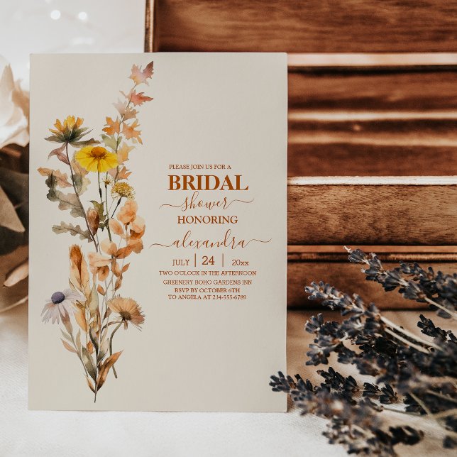 Wildflowers Botanical Garden Bridal Shower Invitation (Creator Uploaded)