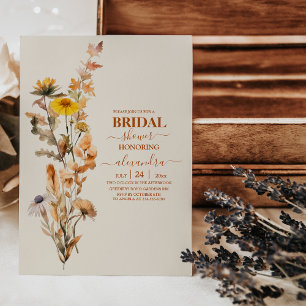 Wildflowers Botanical Garden Bridal Shower Invitation