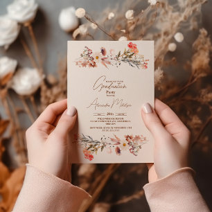 Wildflowers Botanical Garden Graduation Invitation