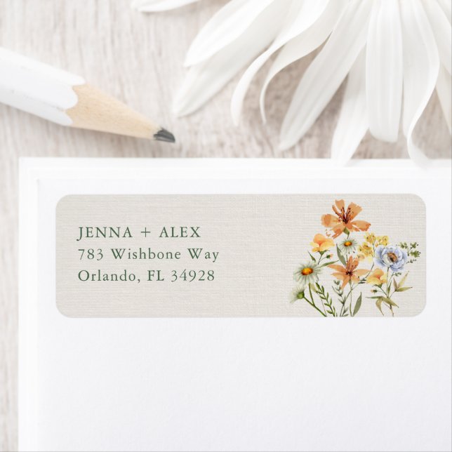 Wildflowers Botanical Garden Return Address Label (Insitu)