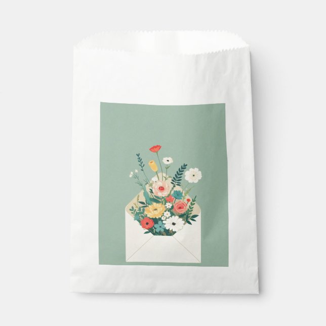 Wildflowers Botanical Garden Wedding Favour Bag (Front)