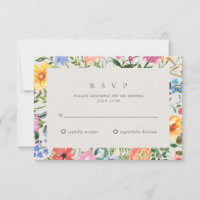 Wildflowers Botanical Garden Wedding RSVP