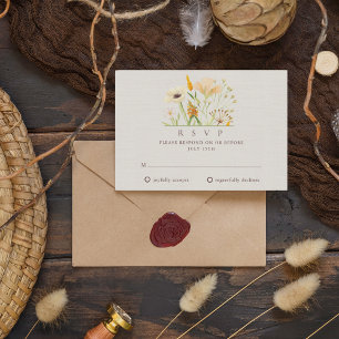 Wildflowers Botanical Garden Wedding RSVP Card