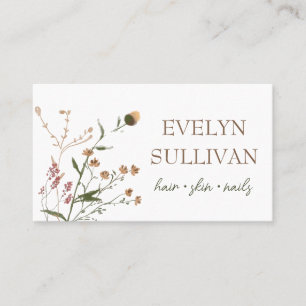 Wildflowers bouquet business card