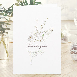 wildflowers bouquet religious Thank you card