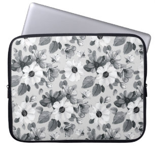 Wildflowers Bouquet Watercolor Vintage Illustratio Laptop Sleeve