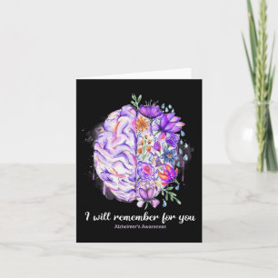 Wildflowers Brain Remember For You Alzheimer Brain Card