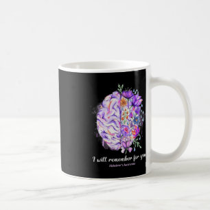 Wildflowers Brain Remember For You Alzheimer Brain Coffee Mug