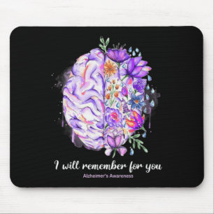 Wildflowers Brain Remember For You Alzheimer Brain Mouse Pad