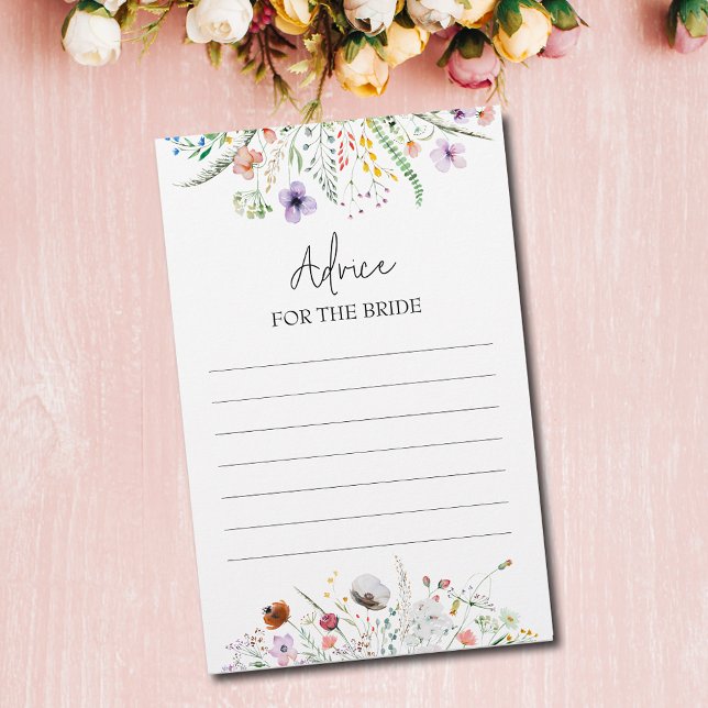 Wildflowers Bridal Shower Advice for the Bride (Wildflowers bridal shower Advice for the Bride cards)