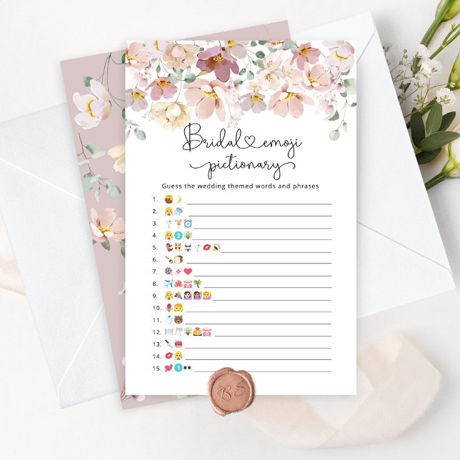 Wildflowers bridal shower emoji pictionary game (Creator Uploaded)
