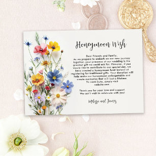 Wildflowers Bridal Shower Enclosure Card