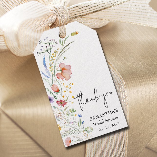 Wildflowers Bridal Shower Favour Gift Tags (Creator Uploaded)