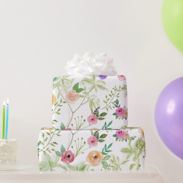 Wildflowers Bridal Shower Wedding Birthday  Wrapping Paper (Party Gifts)