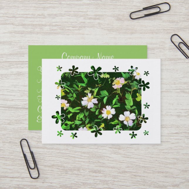 WILDFLOWERS BUSINESS CARD (Front/Back In Situ)