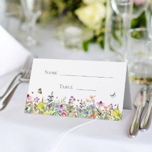 Wildflowers & Butterflies Bridal Shower Place Card