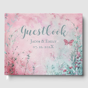 Wildflowers & Butterflies Wedding Customisable Guest Book