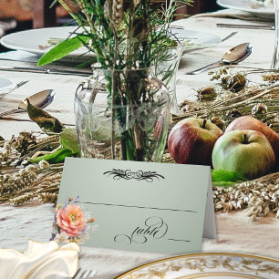 Wildflowers & Calligraphy - Sage Place Card