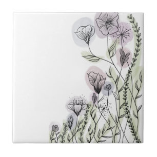 Wildflowers Ceramic Tile