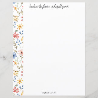 Wildflowers Christian Stationery