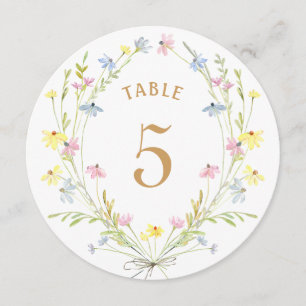 Wildflowers Circle Round Table Number