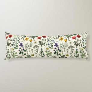 Wildflowers collage body cushion