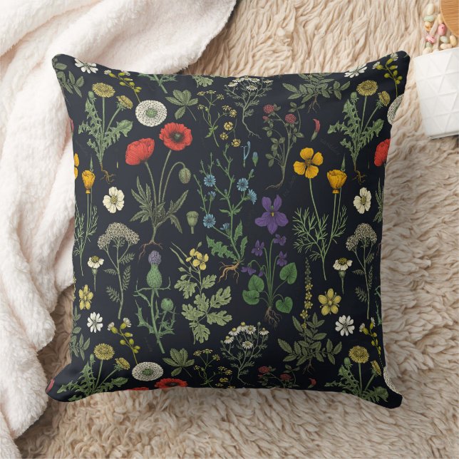 Wildflowers collage cushion (Blanket)