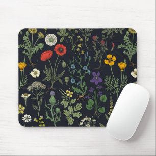 Wildflowers collage mouse pad
