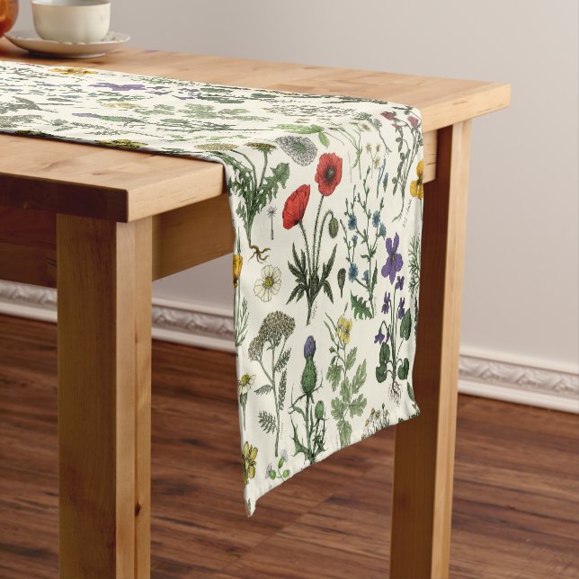 Wildflowers collage short table runner (In Situ)