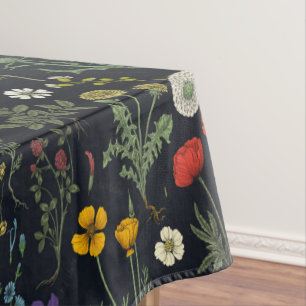 Wildflowers collage tablecloth