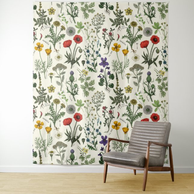 Wildflowers collage tapestry (In Situ)