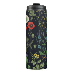 Wildflowers collage thermal tumbler