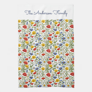 Wildflowers Colourful Pretty Tea Towel