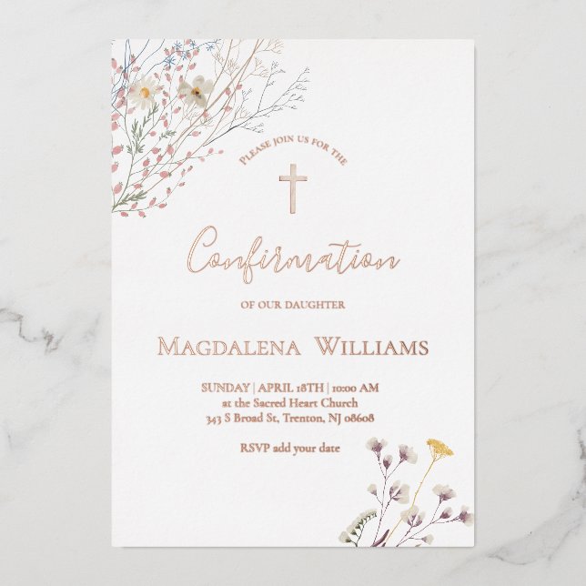 wildflowers | Confirmation Invitation (Front)