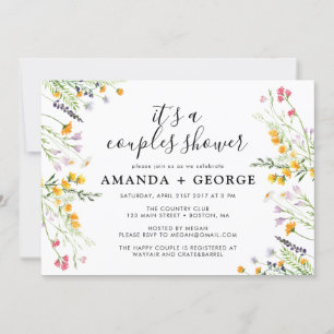 Wildflowers Couple shower party invitation