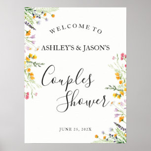 Wildflowers Couples Shower welcome sign