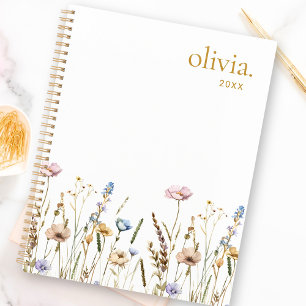 Wildflowers Custom Name Floral Planner