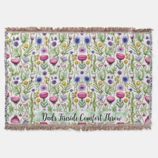 Wildflowers Dad’s Fireside Comfort Throne Throw Blanket