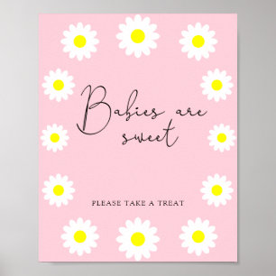 Wildflowers Daisies - babies are sweet Poster
