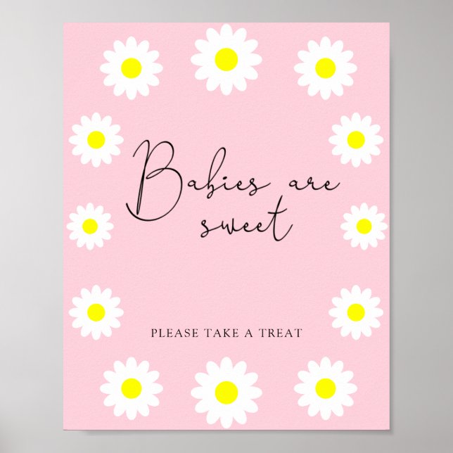 Wildflowers Daisies - babies are sweet Poster (Front)