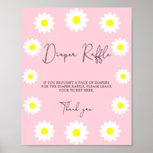Wildflowers Daisies - Diaper raffle Poster