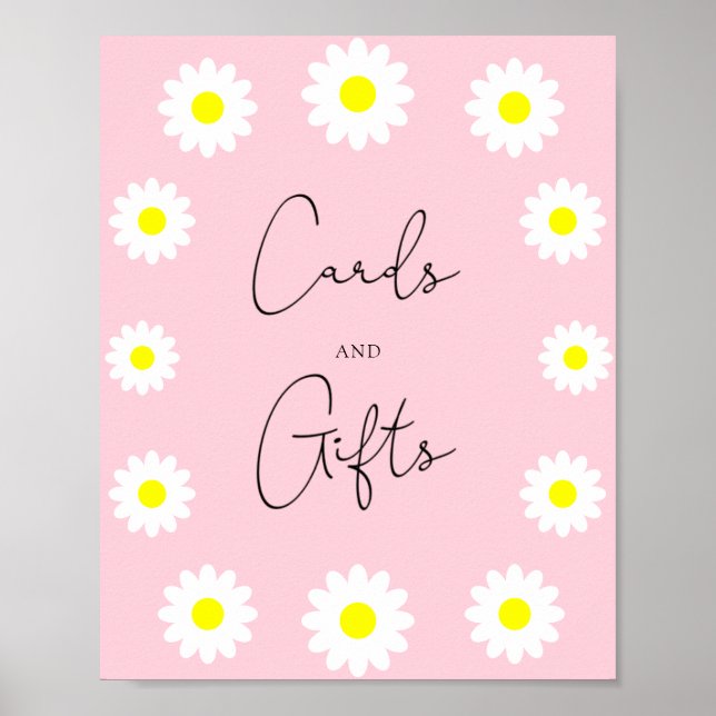 Wildflowers daisy - cards and gifts baby shower poster (Front)